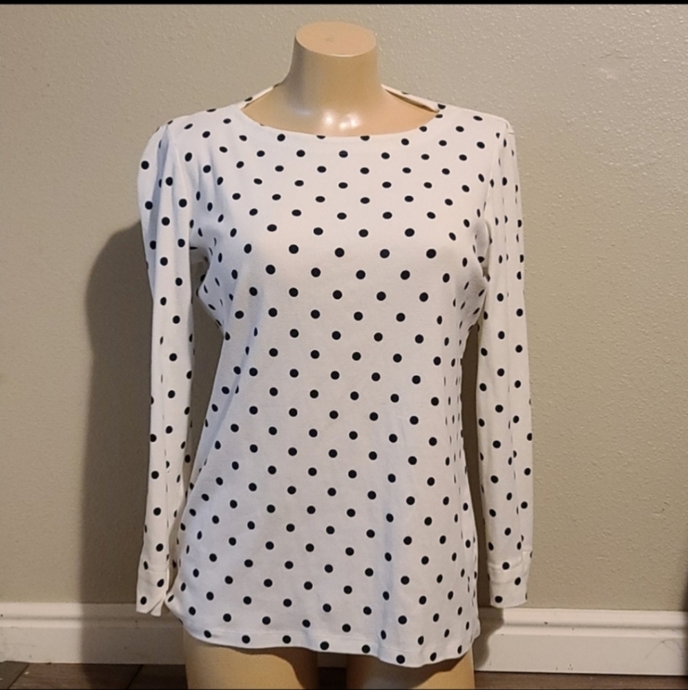Banana Republic polka dot long sleeve Tee